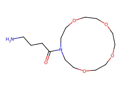 4-Amino-1-(1,4,7,10-tetraoxa-13-azacyclopentadec-13-yl)butan-1-one structure