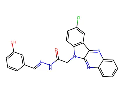 2-(9-chloroindolo[3,2-b]quinoxalin-6-yl)-N-[(E)-(3-hydroxyph structure