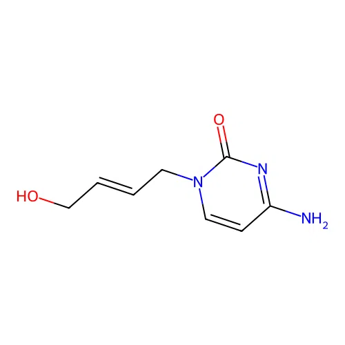 2(1H)-Pyrimidinone, 4-amino-1-(4-hydroxy-2-butenyl)-, (E)- structure