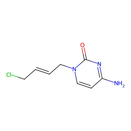 2(1H)-Pyrimidinone, 4-amino-1-(4-chloro-2-butenyl)-, (E)- structure