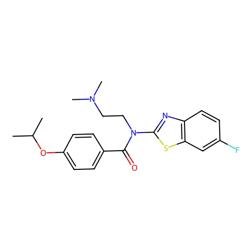 N-[2-(Dimethylamino)ethyl]-N-(6-fluoro-2-benzothiazolyl)-4-(1-methylethoxy)benzamide structure