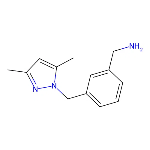 3-(3,5-Dimethyl-pyrazol-1-ylmethyl)-benzylamine structure