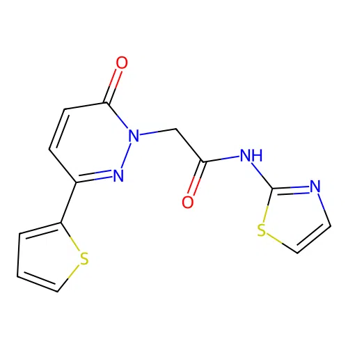 2-(6-oxo-3-(thiophen-2-yl)pyridazin-1(6H)-yl)-N-(thiazol-2-yl)acetamide structure