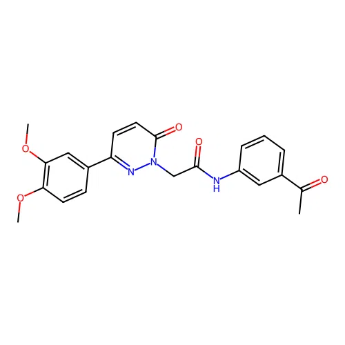 N-(3-acetylphenyl)-2-(3-(3,4-dimethoxyphenyl)-6-oxopyridazin-1(6H)-yl)acetamide structure