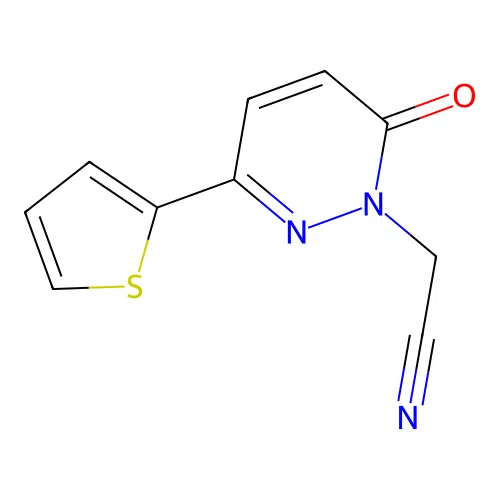 2-[6-Oxo-3-(thiophen-2-yl)-1,6-dihydropyridazin-1-yl]acetonitrile structure