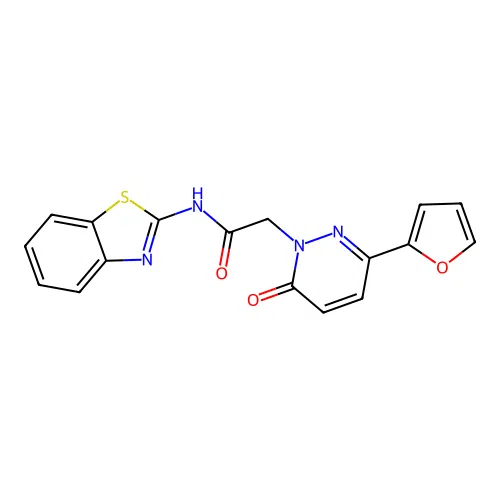 N-(benzo[d]thiazol-2-yl)-2-(3-(furan-2-yl)-6-oxopyridazin-1(6H)-yl)acetamide structure