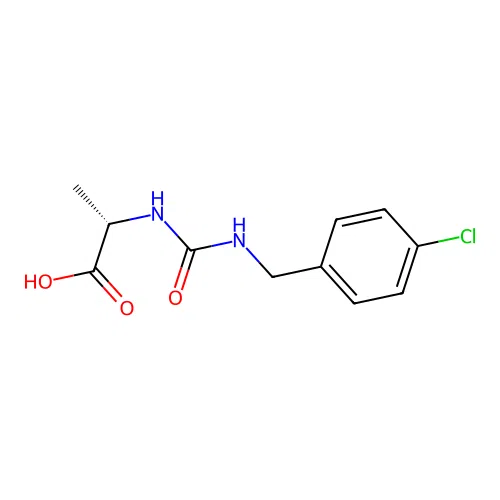 (S)-2-(3-(4-chlorobenzyl)ureido)propanoic acid structure