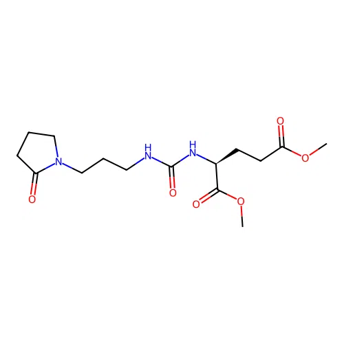 dimethyl N-{[3-(2-oxopyrrolidin-1-yl)propyl]carbamoyl}-L-glutamate structure