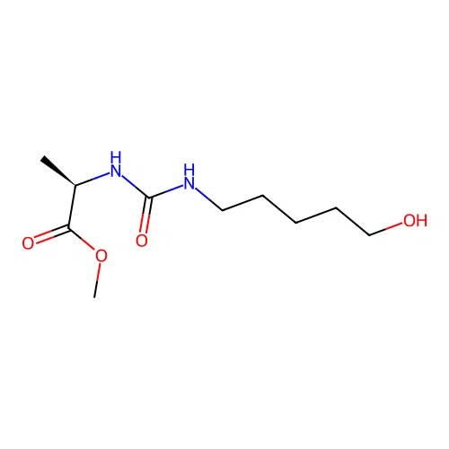 methyl N-[(5-hydroxypentyl)carbamoyl]-D-alaninate structure