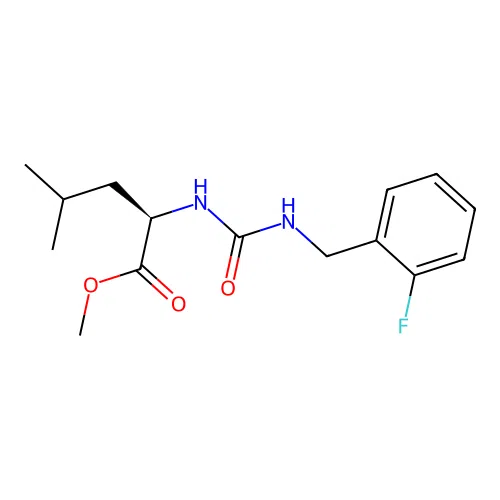 methyl N-[(2-fluorobenzyl)carbamoyl]-D-leucinate structure