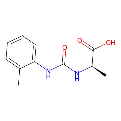 N-[(2-methylphenyl)carbamoyl]-D-alanine structure