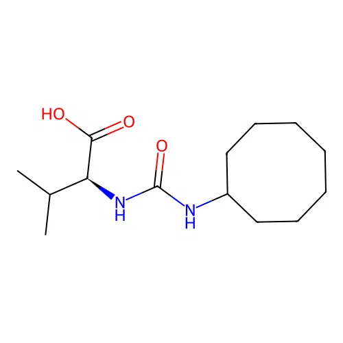 N-(cyclooctylcarbamoyl)-L-valine structure