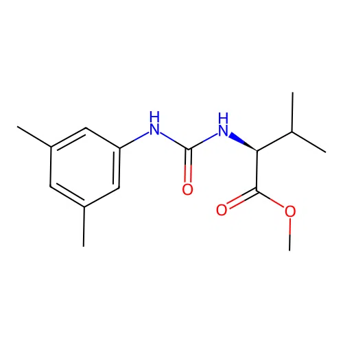 (S)-methyl 2-(3-(3,5-dimethylphenyl)ureido)-3-methylbutanoate structure