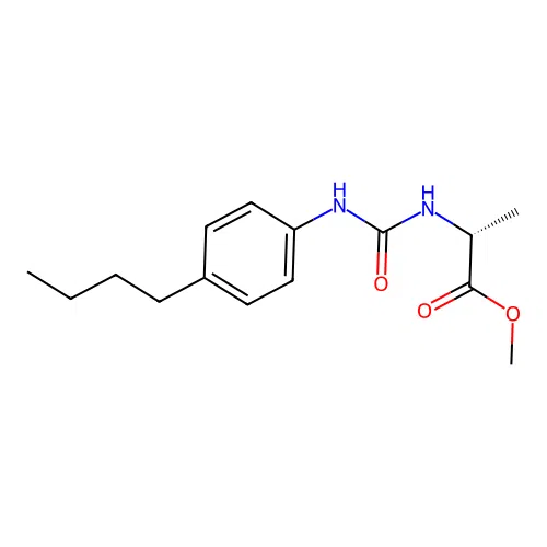 methyl N-[(4-butylphenyl)carbamoyl]-D-alaninate structure