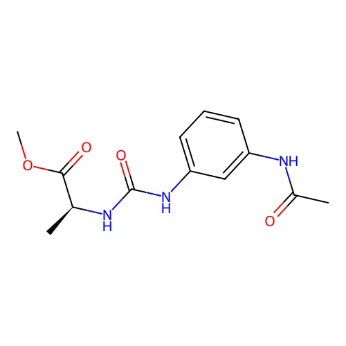 methyl N-{[3-(acetylamino)phenyl]carbamoyl}-L-alaninate structure