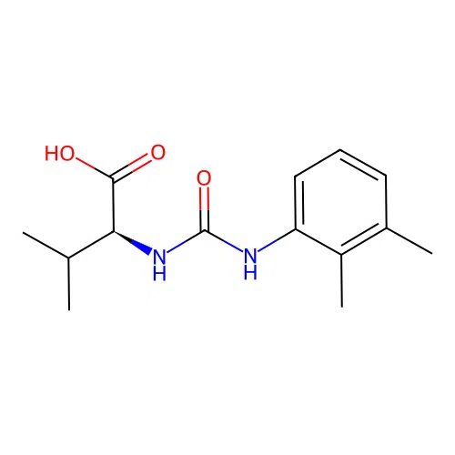 N-[(2,3-dimethylphenyl)carbamoyl]-L-valine structure