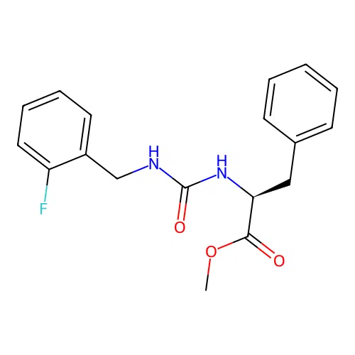 (S)-methyl 2-(3-(2-fluorobenzyl)ureido)-3-phenylpropanoate structure