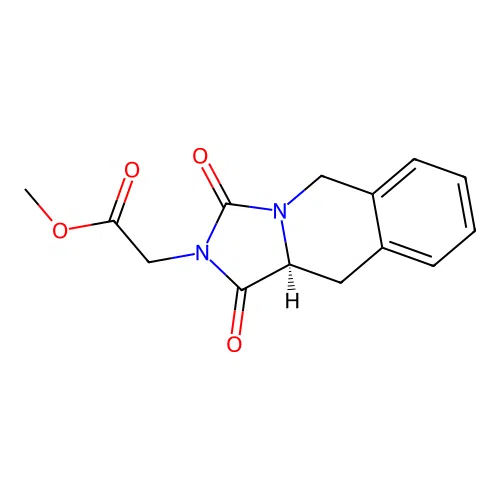 (S)-methyl 2-(1,3-dioxo-10,10a-dihydroimidazo[1,5-b]isoquinolin-2(1H,3H,5H)-yl)acetate structure