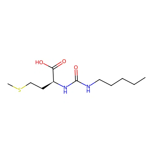 (S)-4-(methylthio)-2-(3-pentylureido)butanoic acid structure