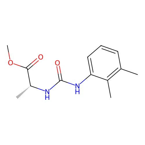 methyl N-[(2,3-dimethylphenyl)carbamoyl]-D-alaninate structure