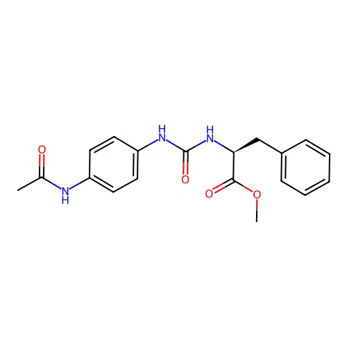 methyl N-{[4-(acetylamino)phenyl]carbamoyl}-L-phenylalaninate structure