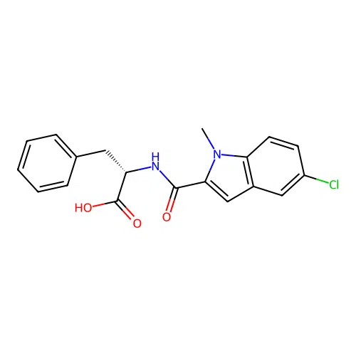 N-[(5-chloro-1-methyl-1H-indol-2-yl)carbonyl]-L-phenylalanine structure