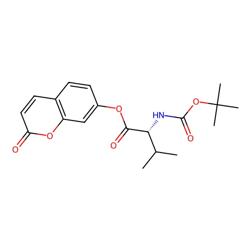 (R)-2-oxo-2H-chromen-7-yl 2-((tert-butoxycarbonyl)amino)-3-methylbutanoate structure