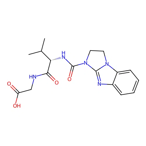 N-(2,3-dihydro-1H-imidazo[1,2-a]benzimidazol-1-ylcarbonyl)-L-valylglycine structure
