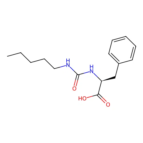(S)-2-(3-pentylureido)-3-phenylpropanoic acid structure