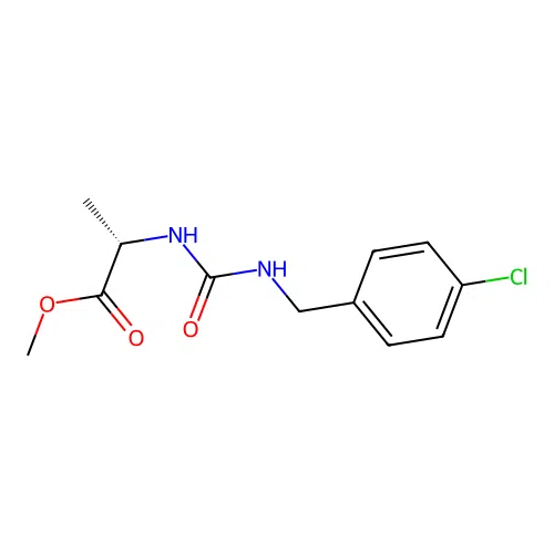 (S)-methyl 2-(3-(4-chlorobenzyl)ureido)propanoate structure