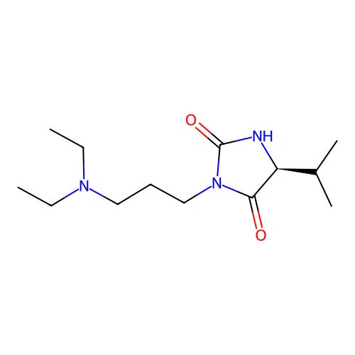 (S)-3-(3-(diethylamino)propyl)-5-isopropylimidazolidine-2,4-dione structure