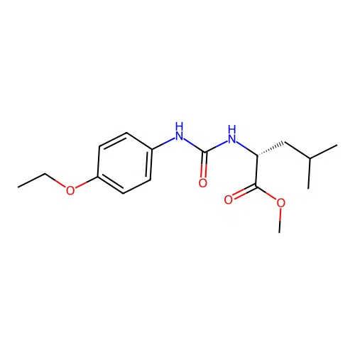 methyl N-[(4-ethoxyphenyl)carbamoyl]-D-leucinate structure