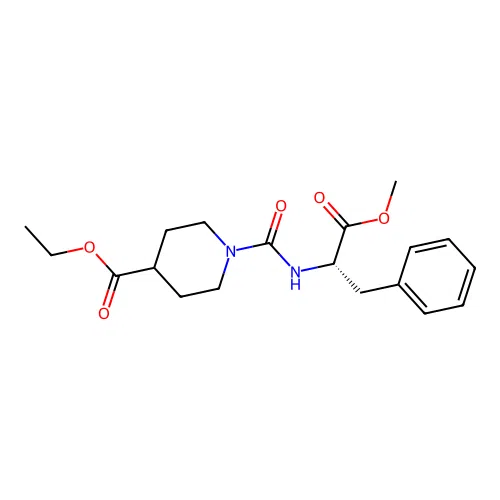 methyl N-{[4-(ethoxycarbonyl)piperidin-1-yl]carbonyl}-L-phenylalaninate structure