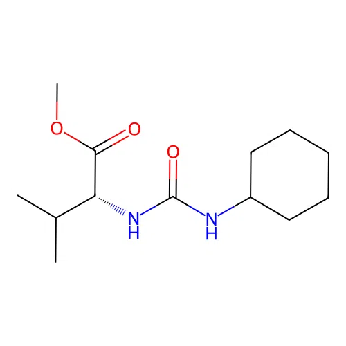 methyl N-(cyclohexylcarbamoyl)-D-valinate structure