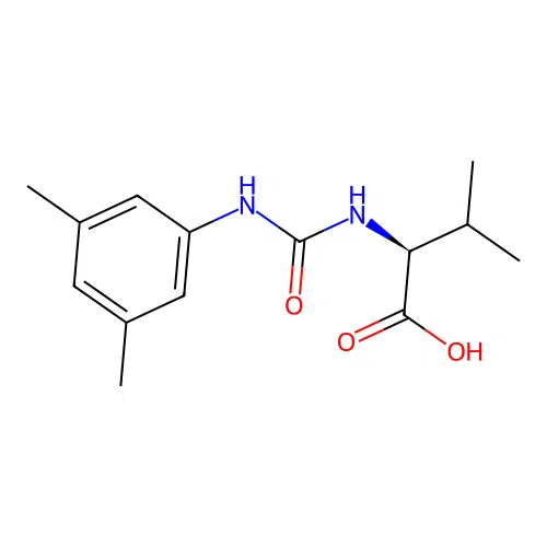 N-[(3,5-dimethylphenyl)carbamoyl]-L-valine structure