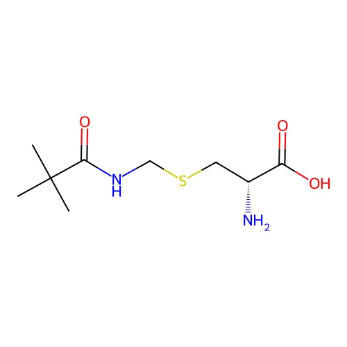 (S)-2-amino-3-((pivalamidomethyl)thio)propanoic acid structure