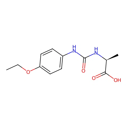 N-[(4-ethoxyphenyl)carbamoyl]-L-alanine structure