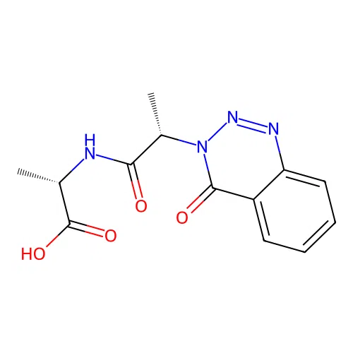 (S)-2-((S)-2-(4-oxobenzo[d][1,2,3]triazin-3(4H)-yl)propanamido)propanoic acid structure
