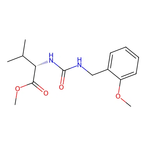 methyl N-[(2-methoxybenzyl)carbamoyl]-L-valinate structure