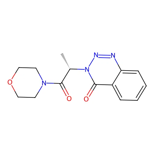 3-[(2S)-1-(morpholin-4-yl)-1-oxopropan-2-yl]-1,2,3-benzotriazin-4(3H)-one structure