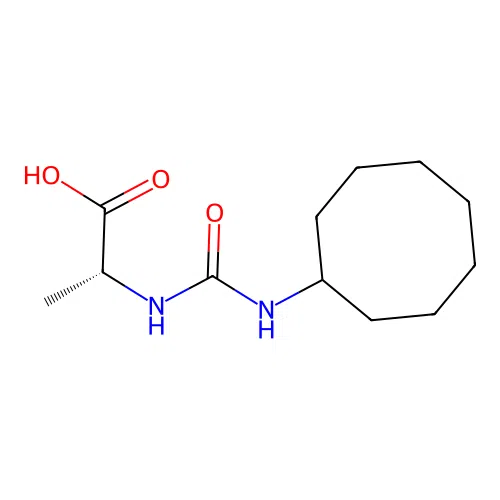 N-(cyclooctylcarbamoyl)-D-alanine structure