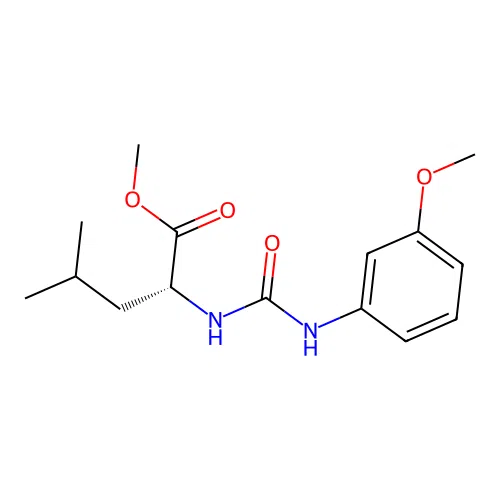 methyl N-[(3-methoxyphenyl)carbamoyl]-D-leucinate structure