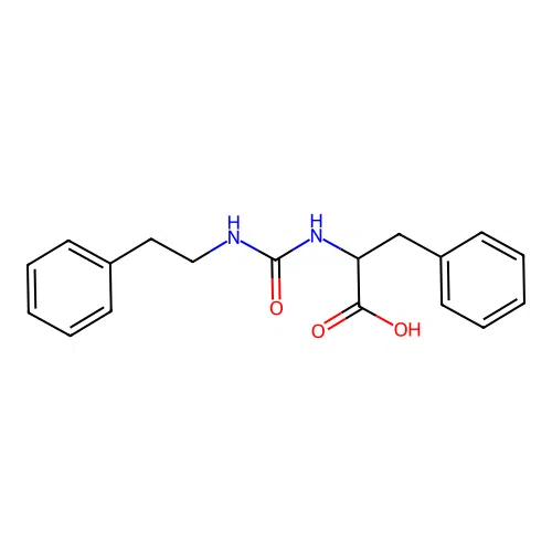 (S)-2-(3-phenethylureido)-3-phenylpropanoic acid structure