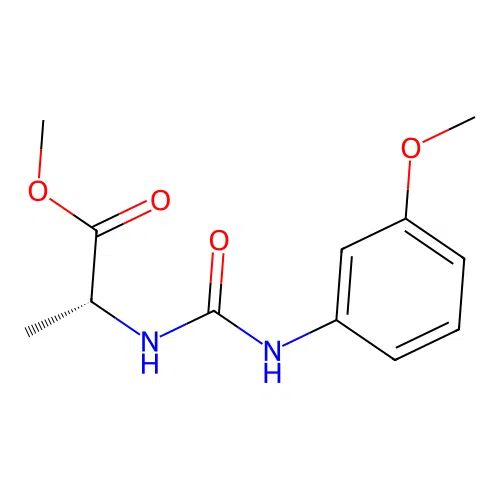 methyl N-[(3-methoxyphenyl)carbamoyl]-D-alaninate structure