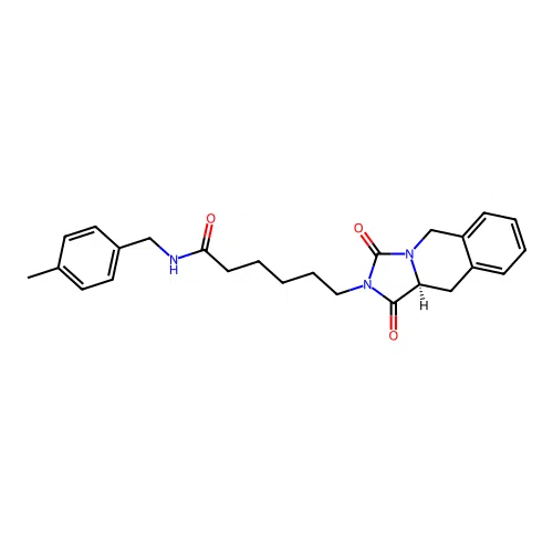 (S)-6-(1,3-dioxo-10,10a-dihydroimidazo[1,5-b]isoquinolin-2(1H,3H,5H)-yl)-N-(4-methylbenzyl)hexanamide structure