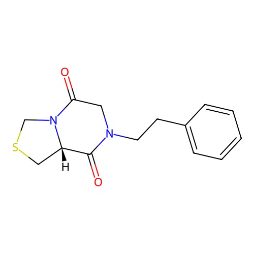 (8aR)-7-(2-phenylethyl)tetrahydro[1,3]thiazolo[3,4-a]pyrazine-5,8-dione structure