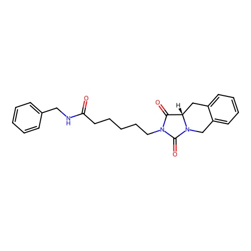 (S)-N-benzyl-6-(1,3-dioxo-10,10a-dihydroimidazo[1,5-b]isoquinolin-2(1H,3H,5H)-yl)hexanamide structure