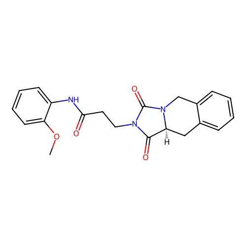 (S)-3-(1,3-dioxo-10,10a-dihydroimidazo[1,5-b]isoquinolin-2(1H,3H,5H)-yl)-N-(2-methoxyphenyl)propanamide structure