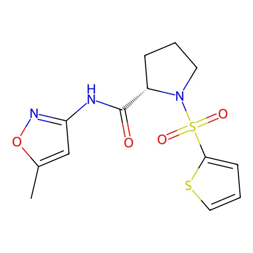 (S)-N-(5-methylisoxazol-3-yl)-1-(thiophen-2-ylsulfonyl)pyrrolidine-2-carboxamide structure