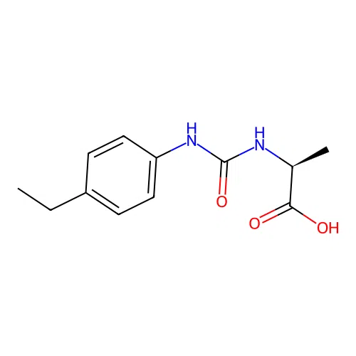 N-[(4-ethylphenyl)carbamoyl]-L-alanine structure